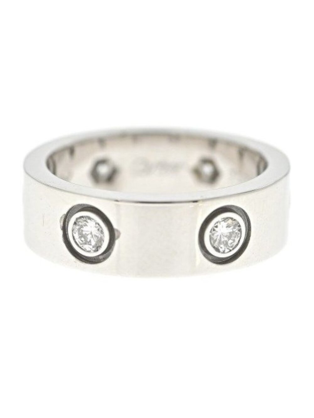Cartier Love Wedding Ring Diamond Full 18k White Gold 750 New